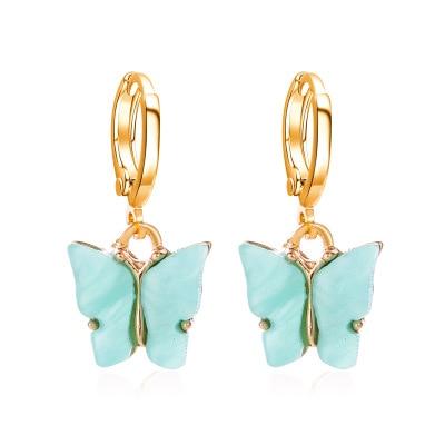 Fashion Bohemian punk Earrings Jewelry gold & silver color butterfly shape Stud Earrings