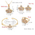 Luxury Fashion Jewelry Gold-color Romantic Austrian Crystal Heart Shape Chain Necklace and Earrings Jewelry Sets For Women