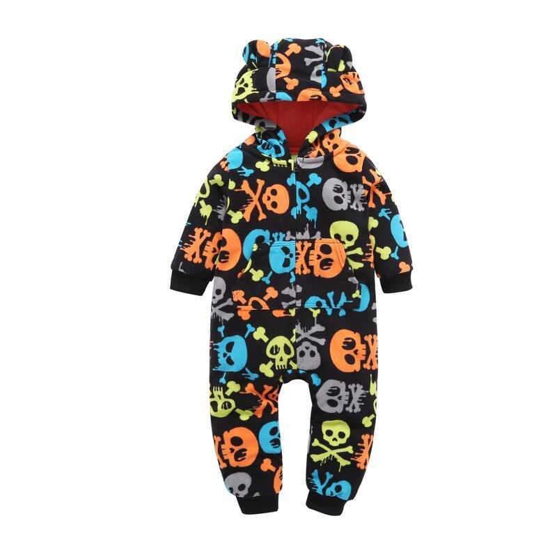 Modern High Quality Newborn Infant Baby Clothes Fleece Jumpsuit Boys Romper Hooded Jumpsuit Bear For Kids