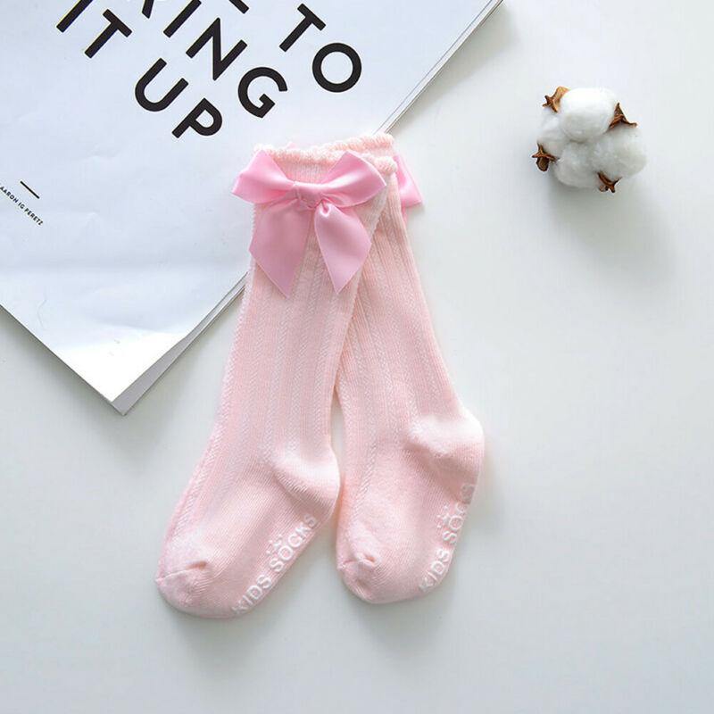 Luxury Modern One Pairs New Kids Socks Toddlers Girls 3D Bow knot Knee Lengths Soft Cotton Baby Socks For Kids