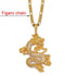 Cool CZ Dragon Pendant Luxury Necklaces For Women And Men Gold Color Jewelry Elegant Cubic Zircon Mascot Ornaments Lucky Symbol Gifts