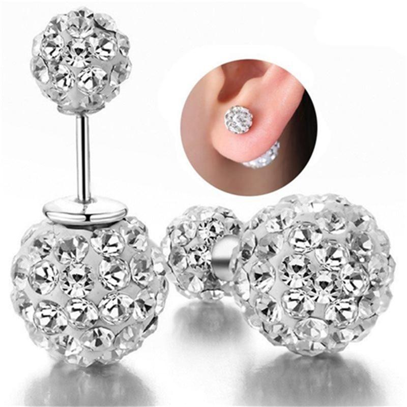 Elegant 925 Sterling Silver New Jewelry Shambhala Luxury Zirconia Epic Female Vintage Stud Earrings