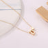 Fashion Tiny Heart Dainty Initial Gold Necklace For Women In Luxury Jewelry Vintage Cool Style Perfect Gift