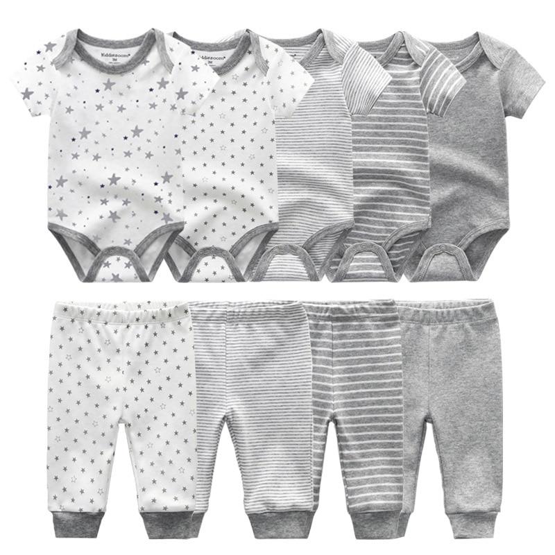 Solid Bodysuits Pants Baby Boy Clothes Clothing Sets 0-12M  Unisex Newborn Baby Pajamas Romper Jumpsuit For Boys and Girls Kids