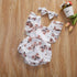 Baby Summer Clothing Infant Newborn Baby Girl Floral Romper Sleeveless Ruffled Jumpsuits With Headband