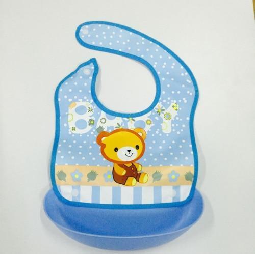 Baby Waterproof Silicone Bibs Burp Cloths Washable Roll Up Crumb Catcher Feeding Bib