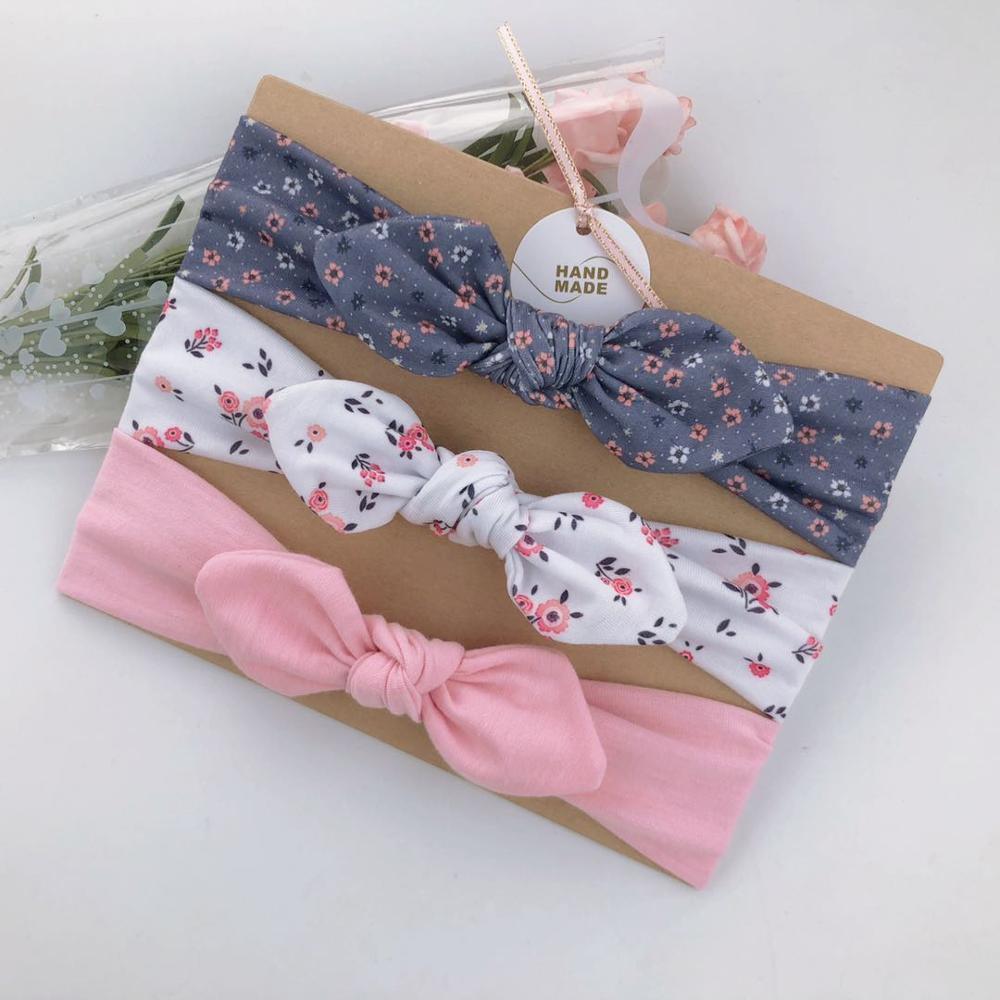 Baby Headband Flower Print Hair Wear for Newborn Baby Girl Headband for Little Girl Headbands Children Bow