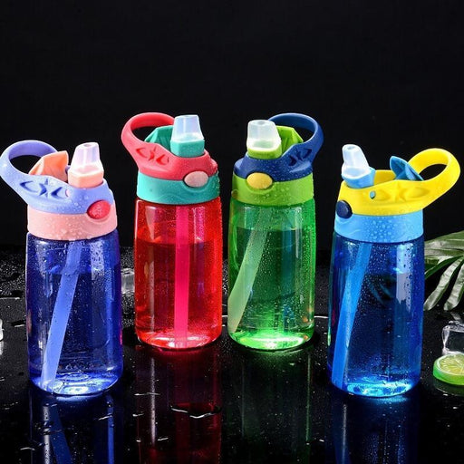 480ML Kids Water Cup Creative Safe Baby Feeding Cups With Straws Leakproof Water Bottles Outdoor Portable Children's Cups