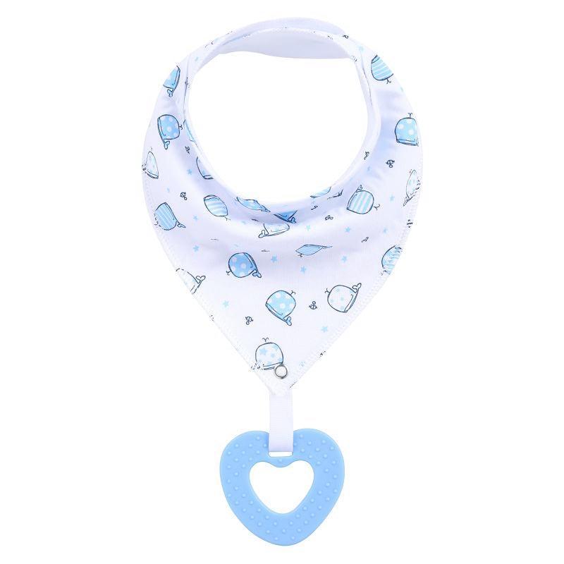 100% Organic Cotton Super Absorbent And Soft Unisex Baby Bandana Drool Bibs And Teething Toys For Newborn