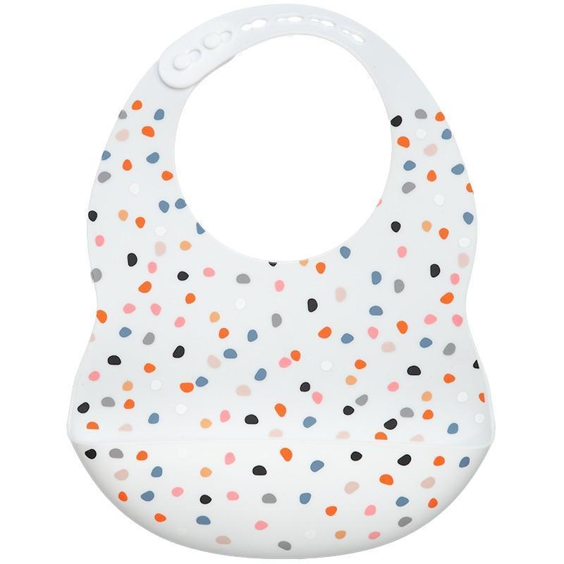 Cartoon Printed Adjustable Waterproof Silicone Feeding Bib Burp Cloth for  Baby