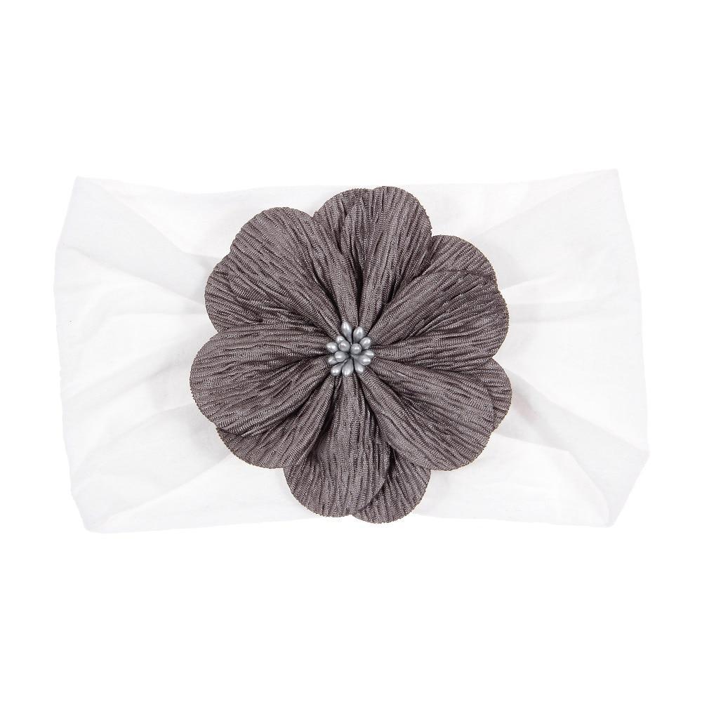 Cute 1PCS Baby Girls Lotus Flower Nylon Headband Knot Elastic Newborn Toddler Headwraps Kids Hair Accessories Gifts