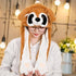 Modern Elegant Winter Interesting Girls Animals Ear Moving Jumping Hats Children and Adults Women Warm Rabbit Winter Caps In Modern Design