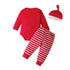 Christmas Baby Set Unisex 3PCS Cotton Bodysuits Pants Hat Full Sleeve Print Baby Clothes For Christmas For Girls And Girls