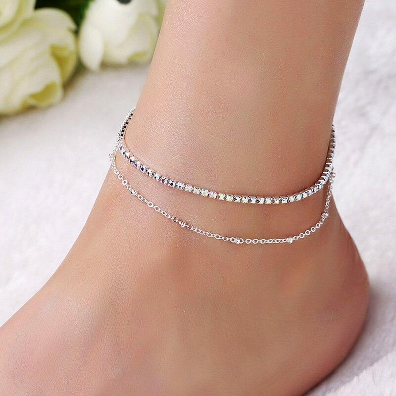 Round Beaded Bohemian Anklet For Women Accessories Gold Layers Leaf Barefoot Brecelets For WOman Legs and Sandals