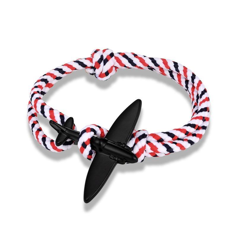 New Luxury Arrival Airplane Anchor Amazing Sport Camping Parachute Cord Survival Bracelet For Men And Women Elegant Buckle Navy Style Modern Fashion Jewelry