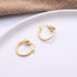 Modern Fashion Korean Luxury Metal Gold Color Stud Earring Elegant Simple Geometric Camber Circle Fine Knot Face Matte Irregular Ellipse Women Girl Jewelry