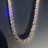 Men Hip Hop Single Layer Tennis Chain Rhinestone Inlaid Necklace Jewelry Gift One Row Jewelry Necklace Pendant for Theme Party