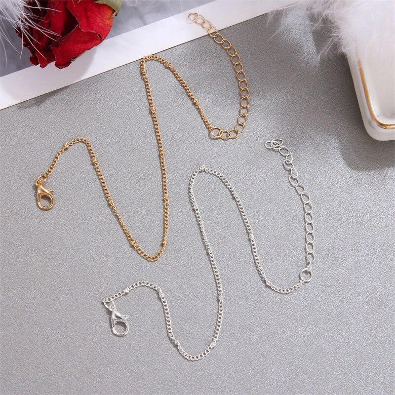 Luxury Stainless Steal Simple Silver Color Bead Chain Anklet Brecelet Bohemian adjustable Foot Jewelry Style