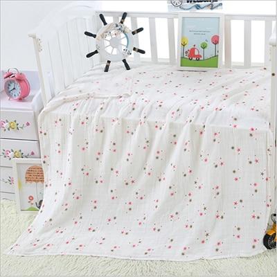 Muslin 100% Cotton Baby Swaddles Soft Newborn Blankets Bath Gauze Infant Wrap Sleep sack Stroller .