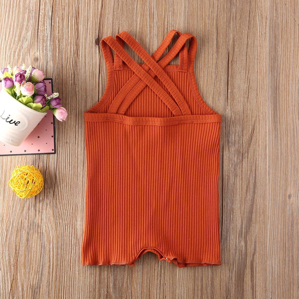 Luxury Modern Baby Kids Boy and Girl Infant Romper Jumpsuit Cotton Outfits Set Ribbed Solid Clothes For Kids