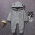 New Winter Trend Warm Newborn Baby Boy Solid Hooded Baby Romper Warm Coat Fleece Jumpsuit Infant Outwear For Boys And Girls