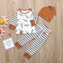 Modern Newborn Baby Boy Clothes Feather T shirt Tops Strip Pants Set For Kids