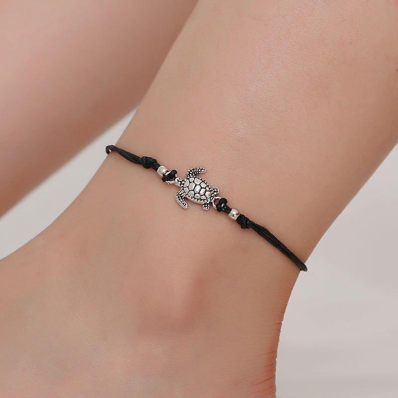 Handmade Vintage Retro Ankle Bracelet For Women In Modern Design With Metal Turtle Shaped Bracelet For Leg