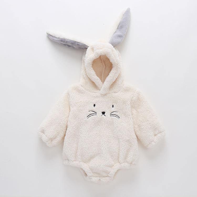 Luxury Modern Newborn Baby Boy/Girl Clothes Long Sleeve Hoddies Bear Zipper Baby Romper Clothes Autumn Winter Season For Kids and Baby