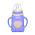 Infant Cartoon Baby Cute Feeding Glass Bottle Safe Silicone Milk Bottle With Handle Newborn Drink Training Colorful Feeding Bottles