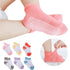 6 Pairs Cotton Baby 's Non-slip Boat Low Cut Floor Socks With Rubber Grips For Boys & Girls Sock