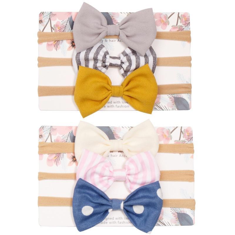 Baby Girls Headband Infant Elastic Headwear Kids Hair Accessories Bow Set For Baby Girls