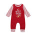 Toddler Christmas Party Rompers Jumpsuit Striped Long Sleeve Set Outfit For Baby Kids