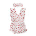 Newborn Baby Girls Ruffles Romper  Backless Flower Sun suit Jumpsuits With Headband In Luxury Floral Design