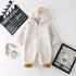 Luxury Modern Newborn Baby Boy/Girl Clothes Long Sleeve Hoddies Bear Zipper Baby Romper Clothes Autumn Winter Season For Kids and Baby