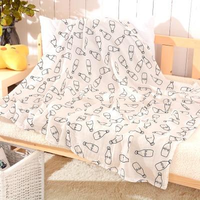 Muslin 100% Cotton Baby Swaddles Soft Newborn Blankets Bath Gauze Infant Wrap Sleep sack Stroller .