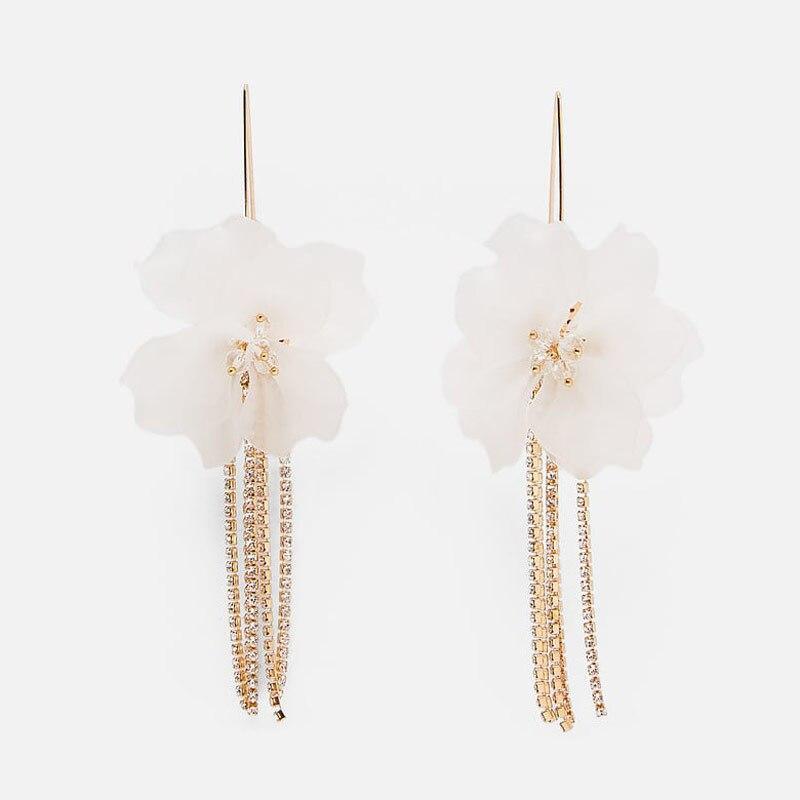 New Modern Irregularity Resin Flower Drop Earrings Stylish Wedding Jewelry For Women Handmade Elegant Earring