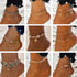 Gold Metal Shell Coconut Tree Female Anklets Barefoot Sandals Foot Summer Double Layers  Foot  Bracelets Leg Jewelry