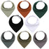 8PCS/SET Comfortable Colorful 100% Organic Cotton Adjustable Snaps Bandana Saliva Bibs For Baby Boys & Girls Kids