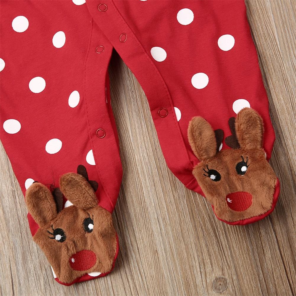 My First Christmas Baby Boy Girl Rompers Newborn Infant Baby Cartoon Deer Red Jumpsuit 0-18M For Girls and Boys For Christmas