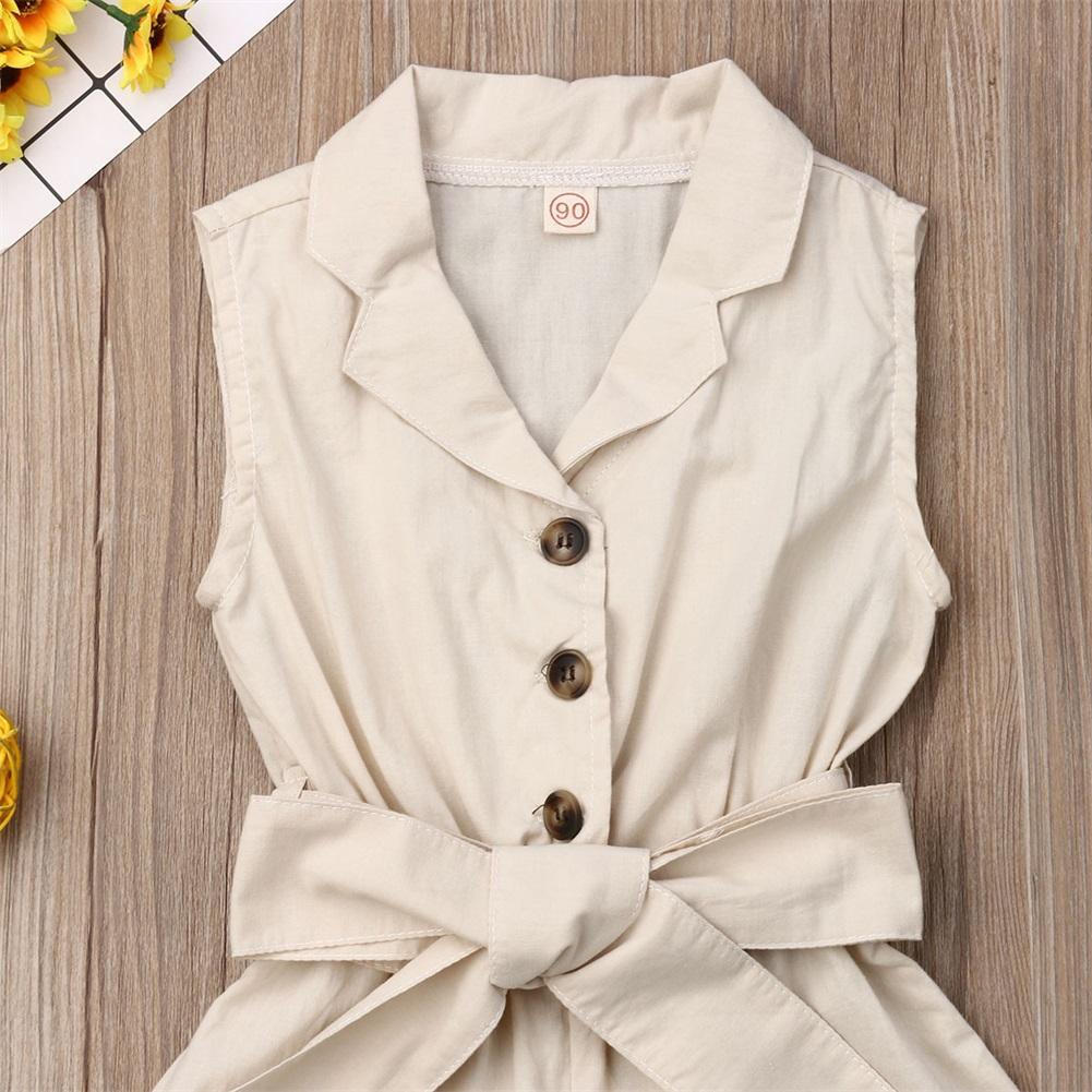 Luxury Elegant Summer Kids Girls Clothes Waistband Drawstring Romper Jumpsuit For Girls And Kids