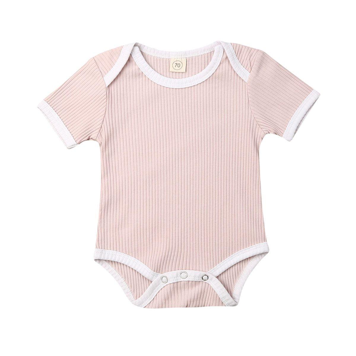 Fashion Newborn Baby Boy Girl Romper Jumpsuit Outfits Knitted Cotton Clothes For Babies In Classic Style