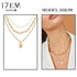 Bohemian Gold Necklaces For Women Multilayer Fashion Pearl Pendants Necklace Portrait Chokers Trendy New Jewelry Gift