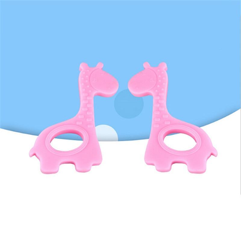 New  Cute Giraffe Appease Teether Toy Teething Chew Toddler Silicone  Natural Organic Food Perfect For Baby Boys and Girls