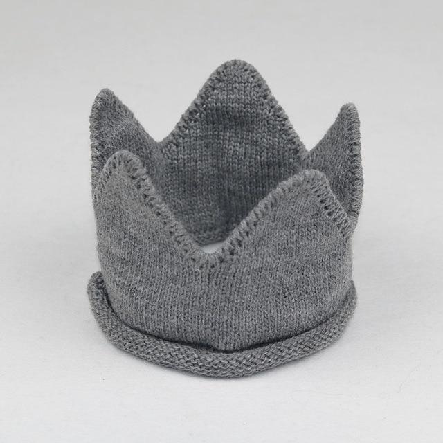 Modern Luxury New Trend  Baby Hat Girls and Boys Crown Knitted Cap Toddler Empty Top Hats Newborn Design Woolen Yarn Bonnet For Kids