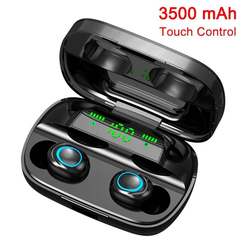 Bluetooth 5.0 Wireless Earphone TWS Headphones Touch Control Earbuds 9D Gaming Headset 3500mAh For Cell Phone