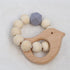 Modern Baby Silicone Wooden  Nursing Bracelets Wood Teether Silicone Beads Teething Wood Rattles Toys for Baby