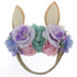 Luxury Christmas Antler Baby Girl Headbands Hair Accessories Xmas Deer Ear Flower Crown Hairband for Newborn Baby