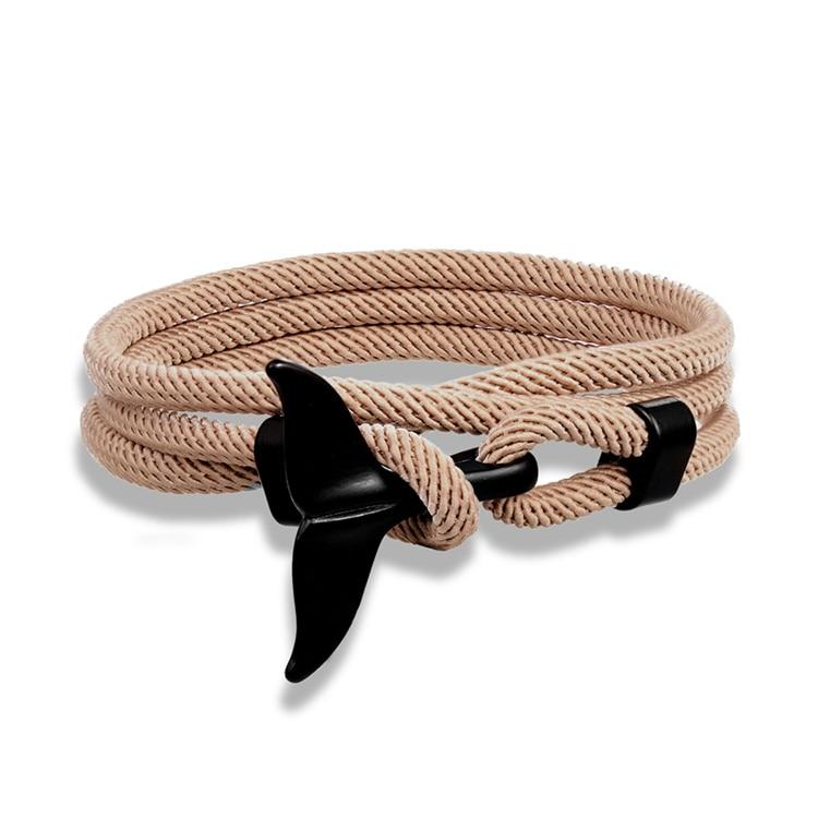 Elegant Modern Charm Whale Tail Amazing Anchor Bracelet For Men And Women Colorful Nice Survival Rope Great Couple Bracelets Homme Femme Lucky Lover Jewelry Water Sports