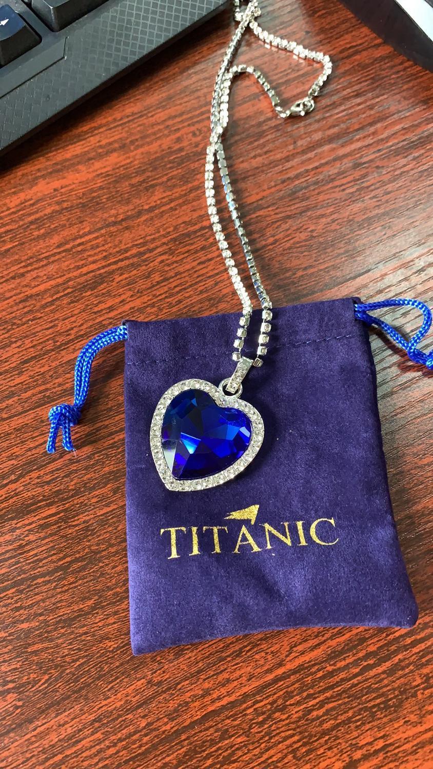 Titanic Heart Of Ocean Blue Heart Love Necklace Luxury Wedding  Jewelry Perfect Gift For Women