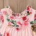 Cute Baby Girls Dress with  Flower Puff Sleeves A -line Dress For Baby Girls for Holiday Party